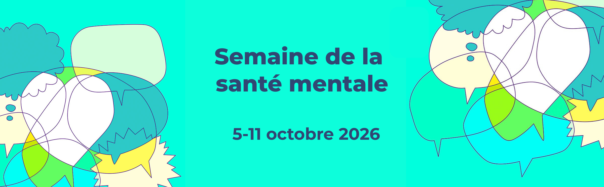 Bandeau image semaine de la santé mentale du 5 au 11 octobre 2026