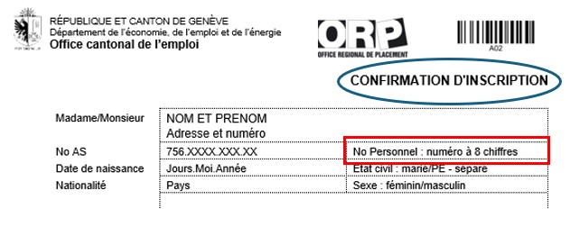 Votre confirmation d'inscription à l'ORP