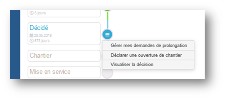 Gérer mes demandes de prolongations