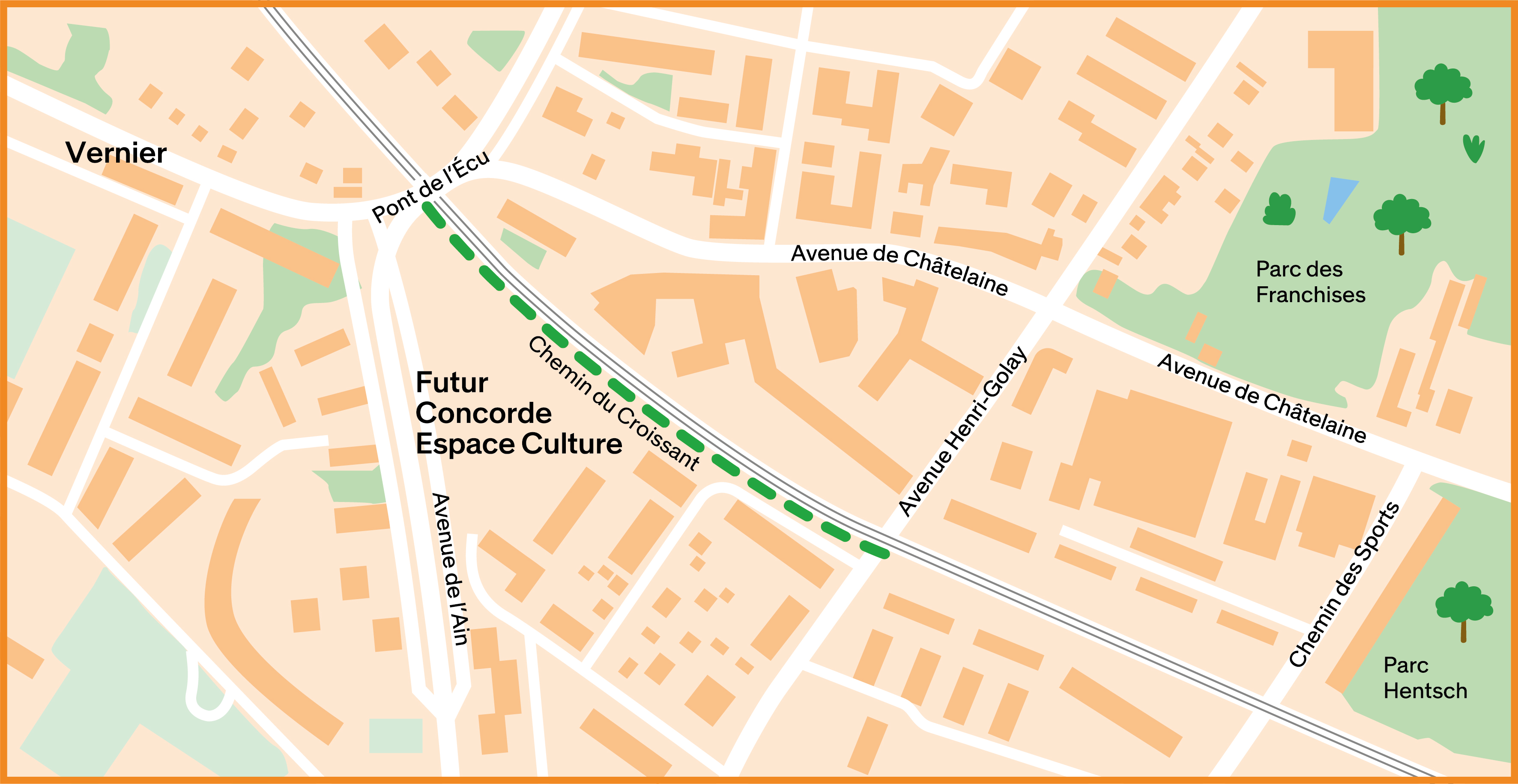 Section Concorde de la Voie Verte