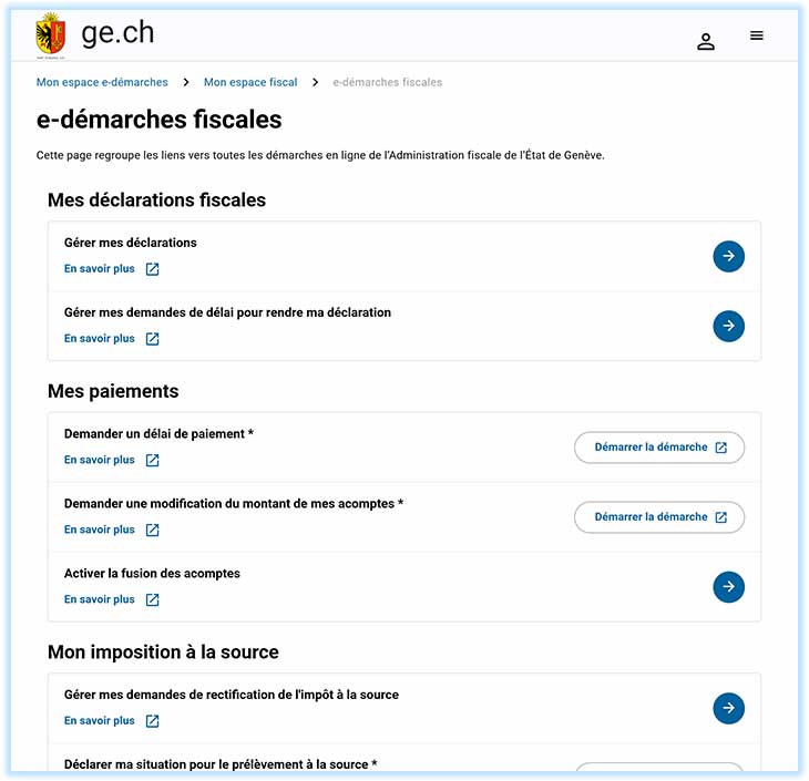 Gérer mes déclarations