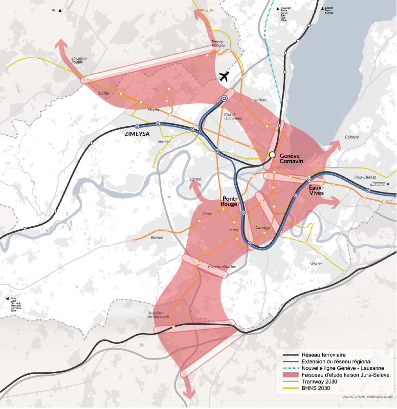 Corridor étude - Liaison Jura - Léman - Salève