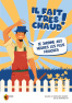 Affiche Il fait très chaud ! Je jardine aux heures les plus fraîches