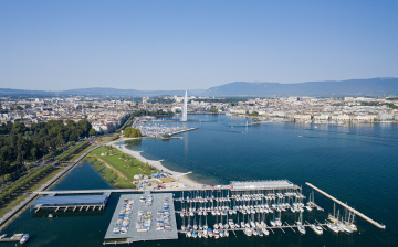Le Port-Noir et la Plage Publique des Eaux-Vives (août 2020) © Etat de Genève Nouveau Port-Noir