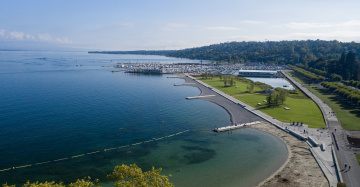 La Plage Publique des Eaux-Vives (août 2020) © Etat de Genève Plage Publique Eaux-Vives