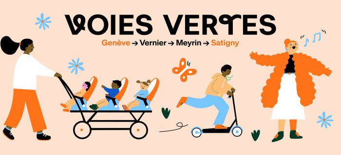 La Voie verte Genève-Satigny (dessins Noémie Creux)