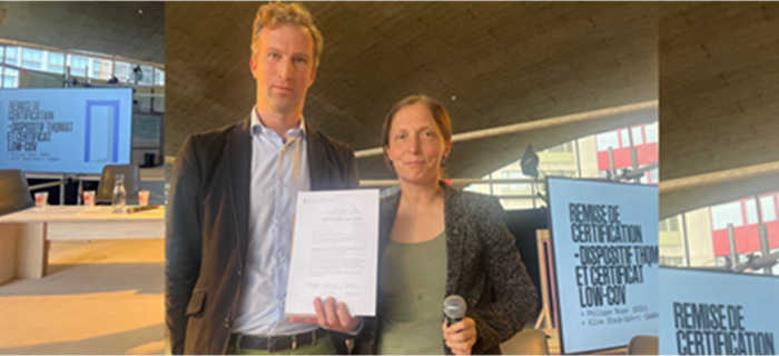 THQMAT : remise du premier certificat Low-COV 