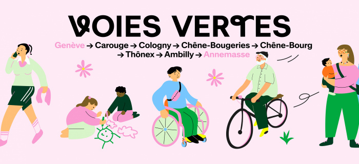 La Voie verte Genève-Annemasse (dessins Noémie Creux)