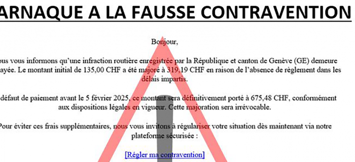 Arnaque à la fausse contravention