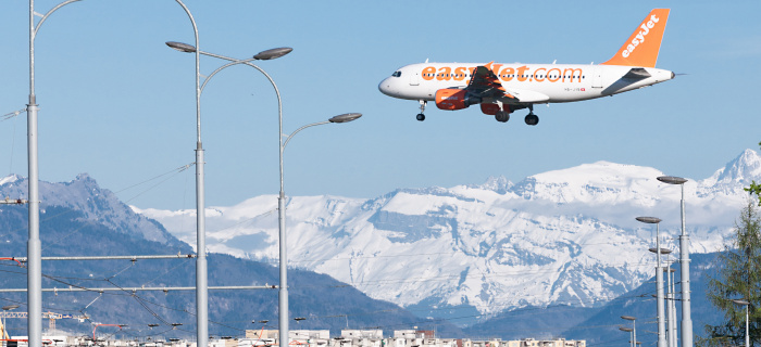 Avion en phase d'atterrissage 