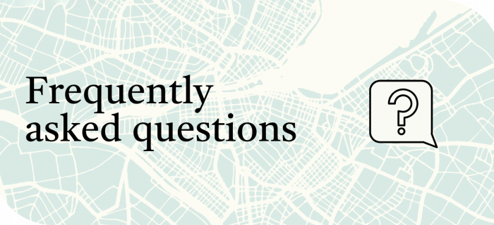 Visuel de carte de Genève avec icône de bulle de discussion