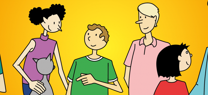 Personnages souriants