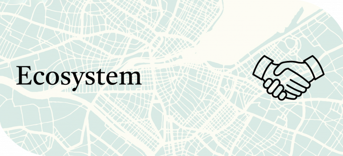 Visuel de carte de Genève avec icône de poignée de mains