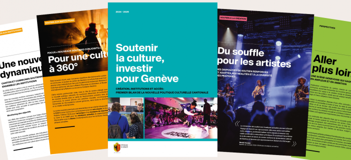 Couverture brochure bilan politique culturelle cantonale