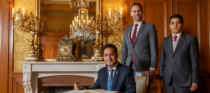Visite de courtoisie de S.E. Monsieur Ram Prasad Subedi, Représentant permanent du Népal auprès de l'ONU à Genève - 13/02/2024