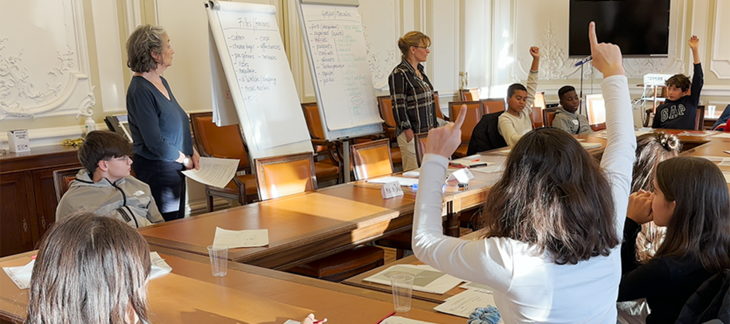 L'atelier a été par conduit deux animatrices de l'association proPhilo