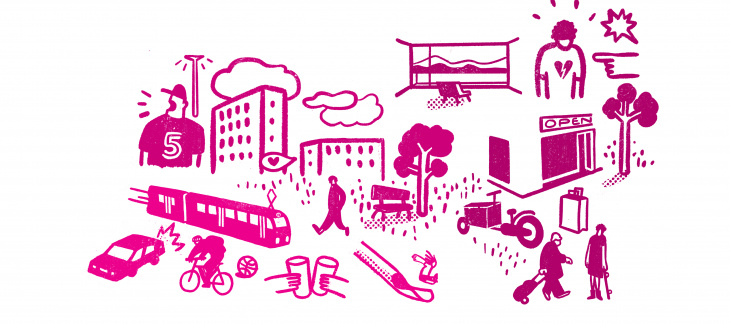 Illustration du quartier des Vergers © Muriel Dégerine