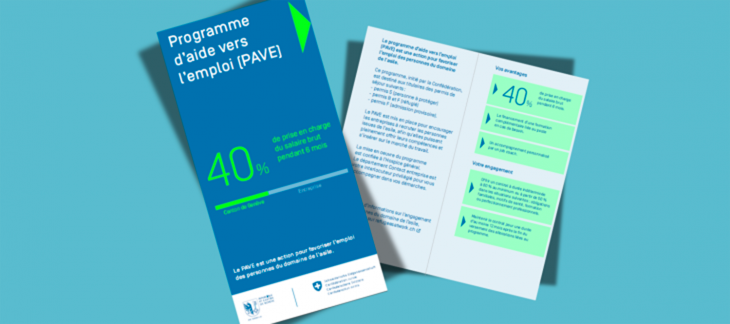 Programme d'aide vers l'emploi (PAVE) : nouveau dépliant