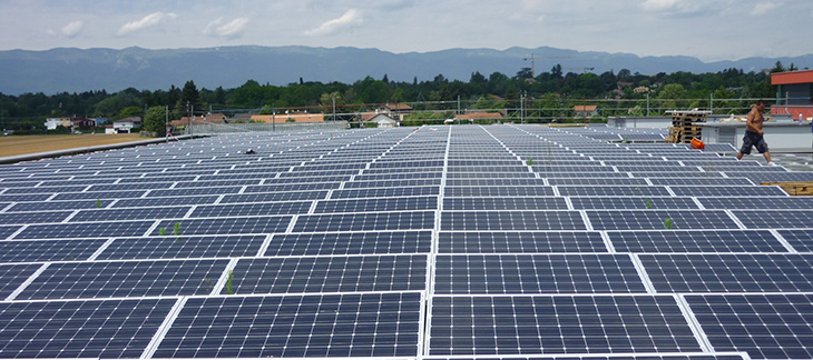 Panneaux solaires ECCG Aimée-Stitelmann - © Etat de Genève